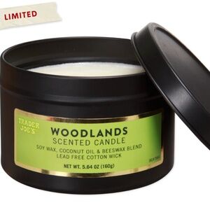 Trader Joe's Woodlands Scented Candle - Limited Edition - Soy Wax Candle